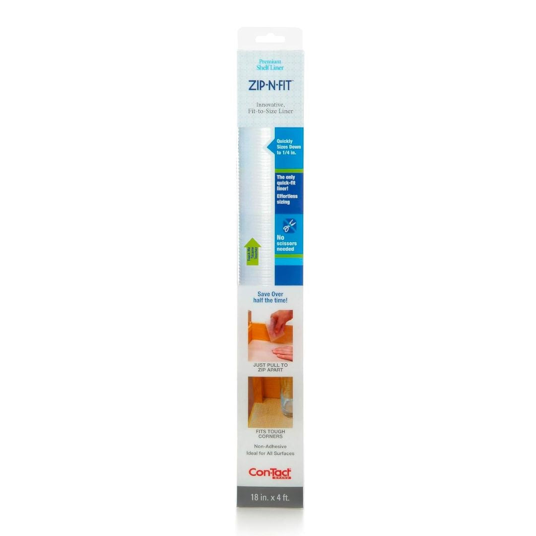 Zip-N-Fit Shelf Liner - Cut-Free Protection for Drawers and Shelves