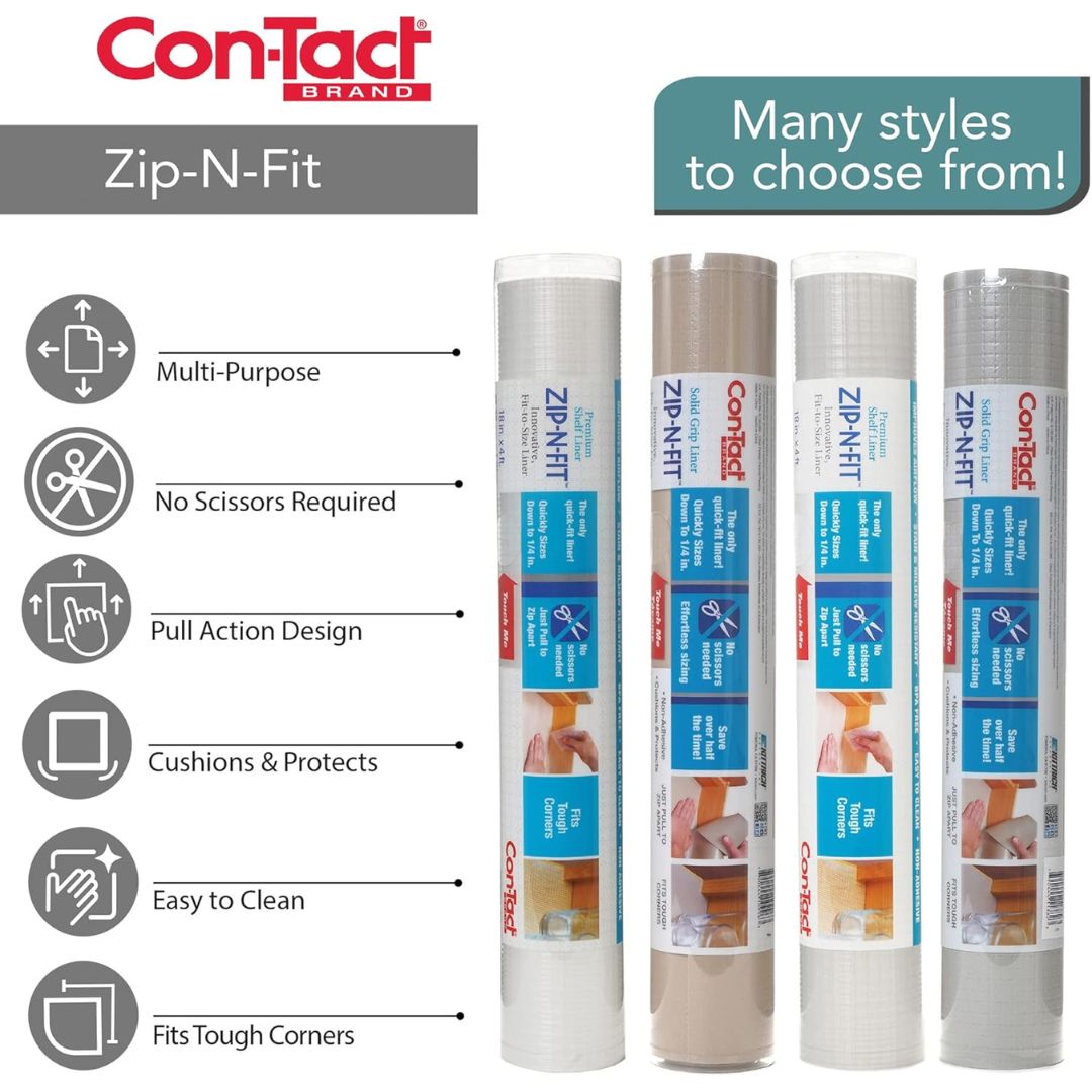 Zip-N-Fit Shelf Liner - Cut-Free Protection for Drawers and Shelves