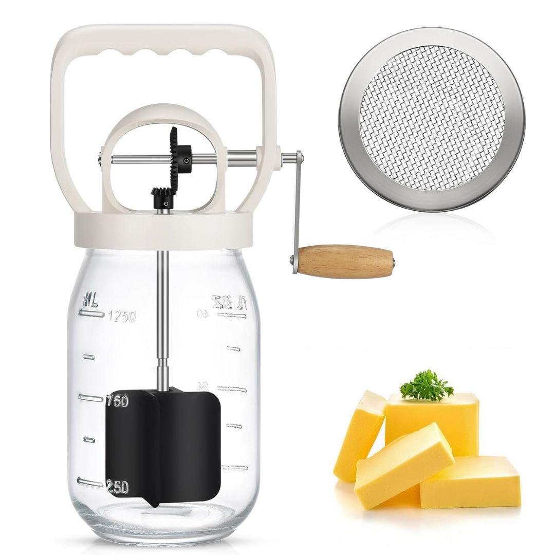 Glass Butter Churner – Make Real Butter by Hand