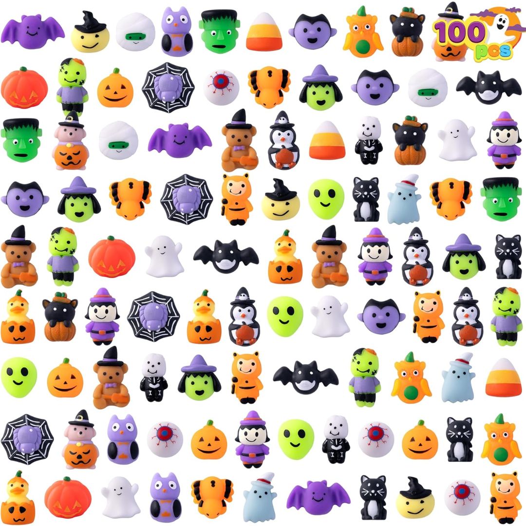 100-Piece Halloween Mochi Squishy Set