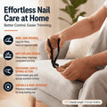 Long-handle toenail clipper - easier reach, cleaner cuts
