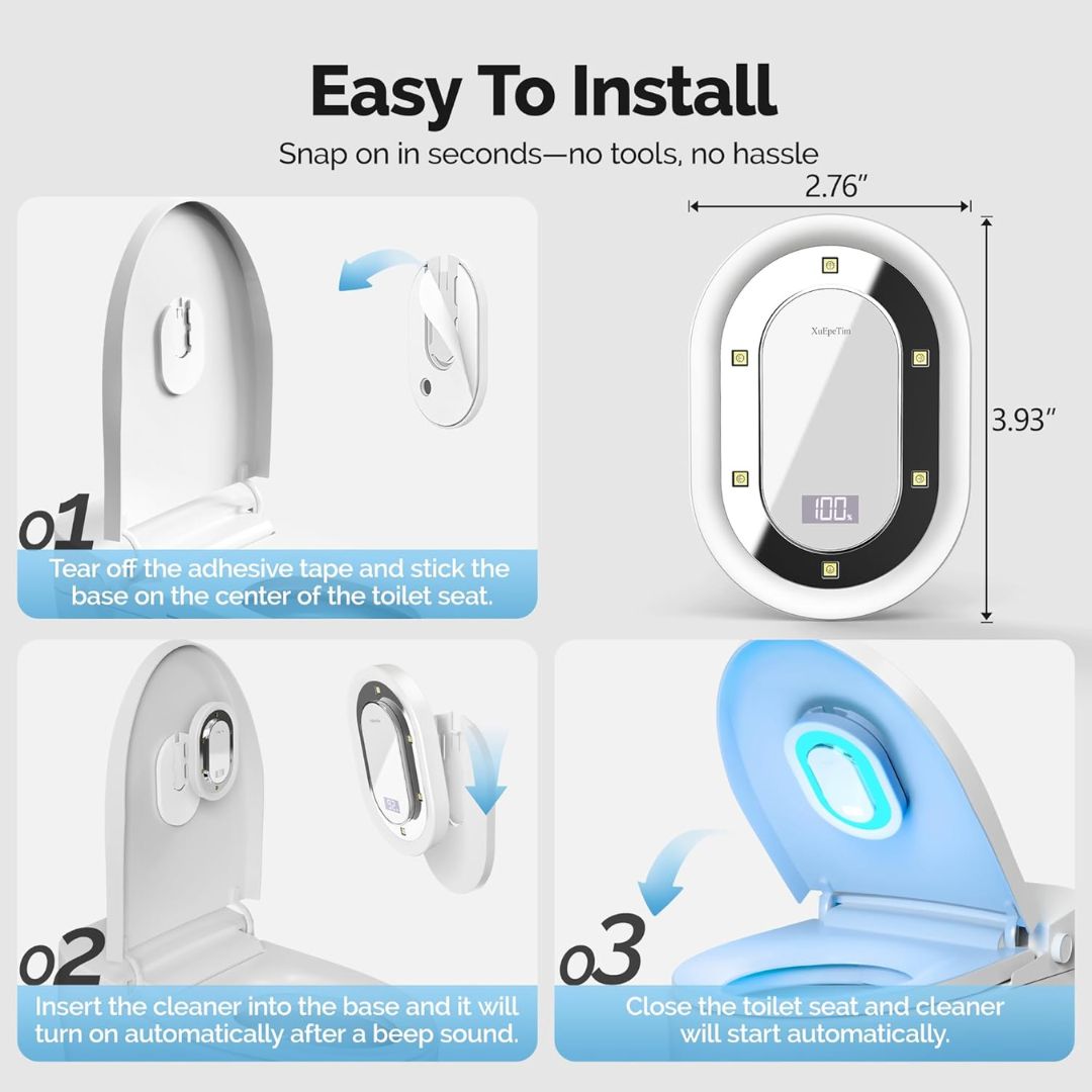 Smart Toilet UV-C Sanitizer – Automatic Odor Control After Each Use