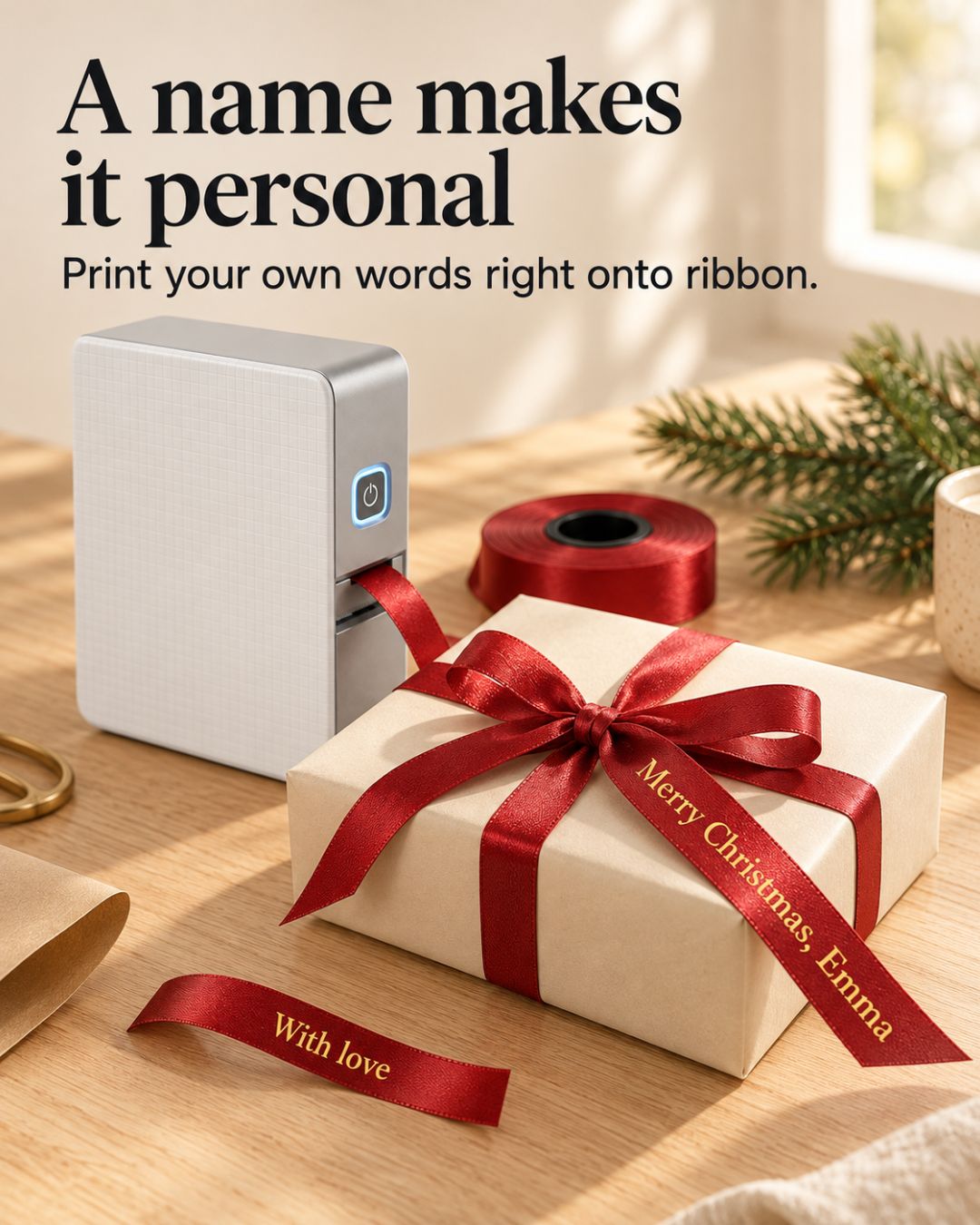 Personalized ribbon printer