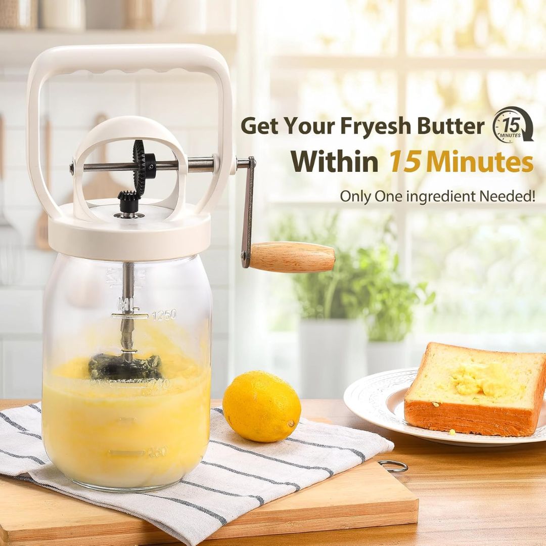 Glass Butter Churner – Make Real Butter by Hand
