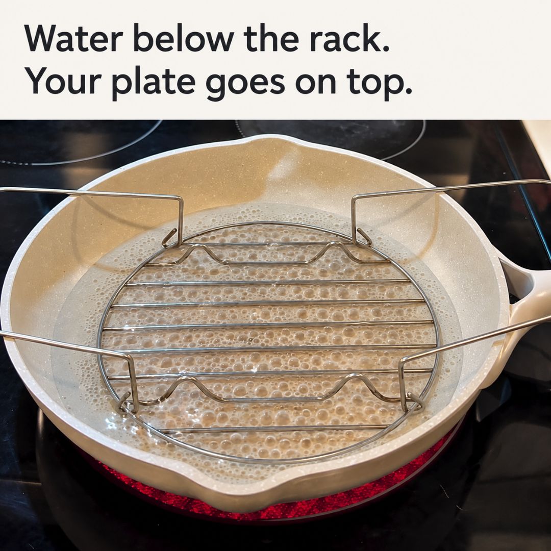 Stovetop reheat rack