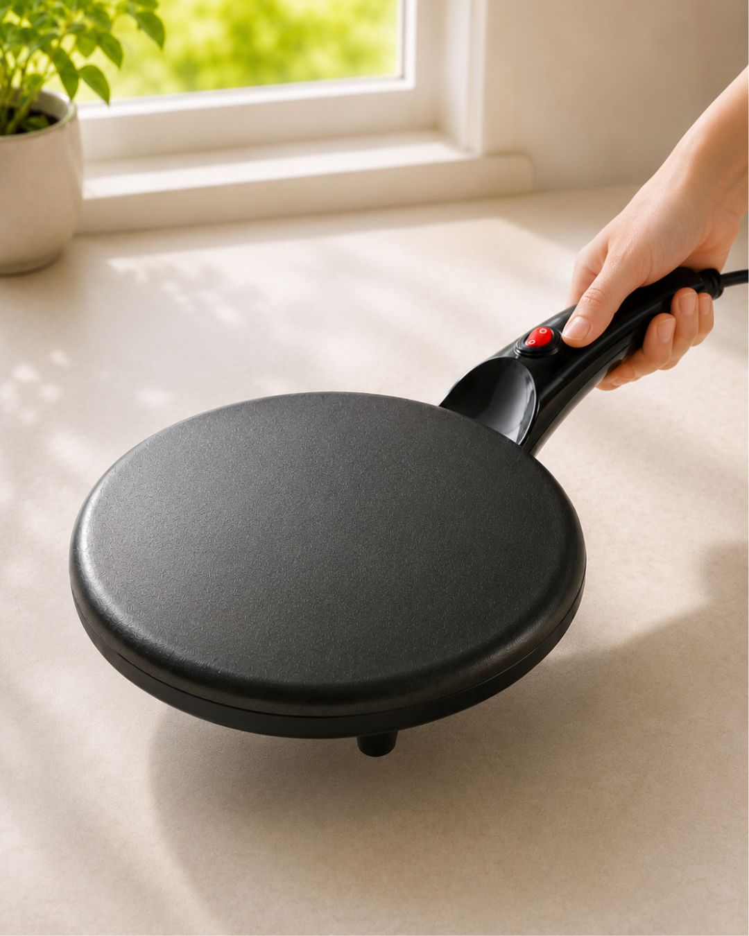 Electric crepe maker - thin, even, and ready in seconds
