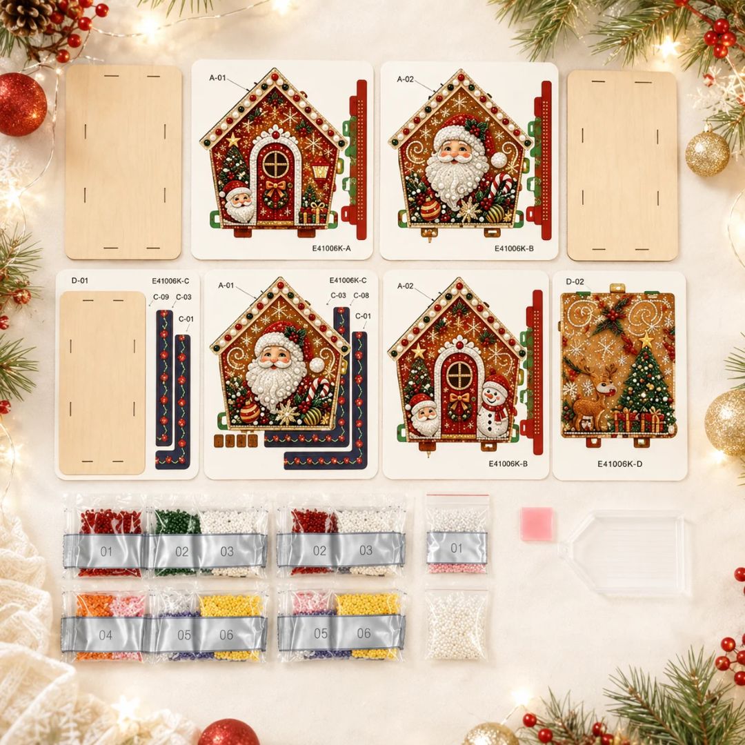 DIY Pearl Art Christmas House