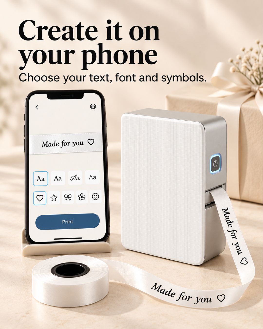 Personalized ribbon printer