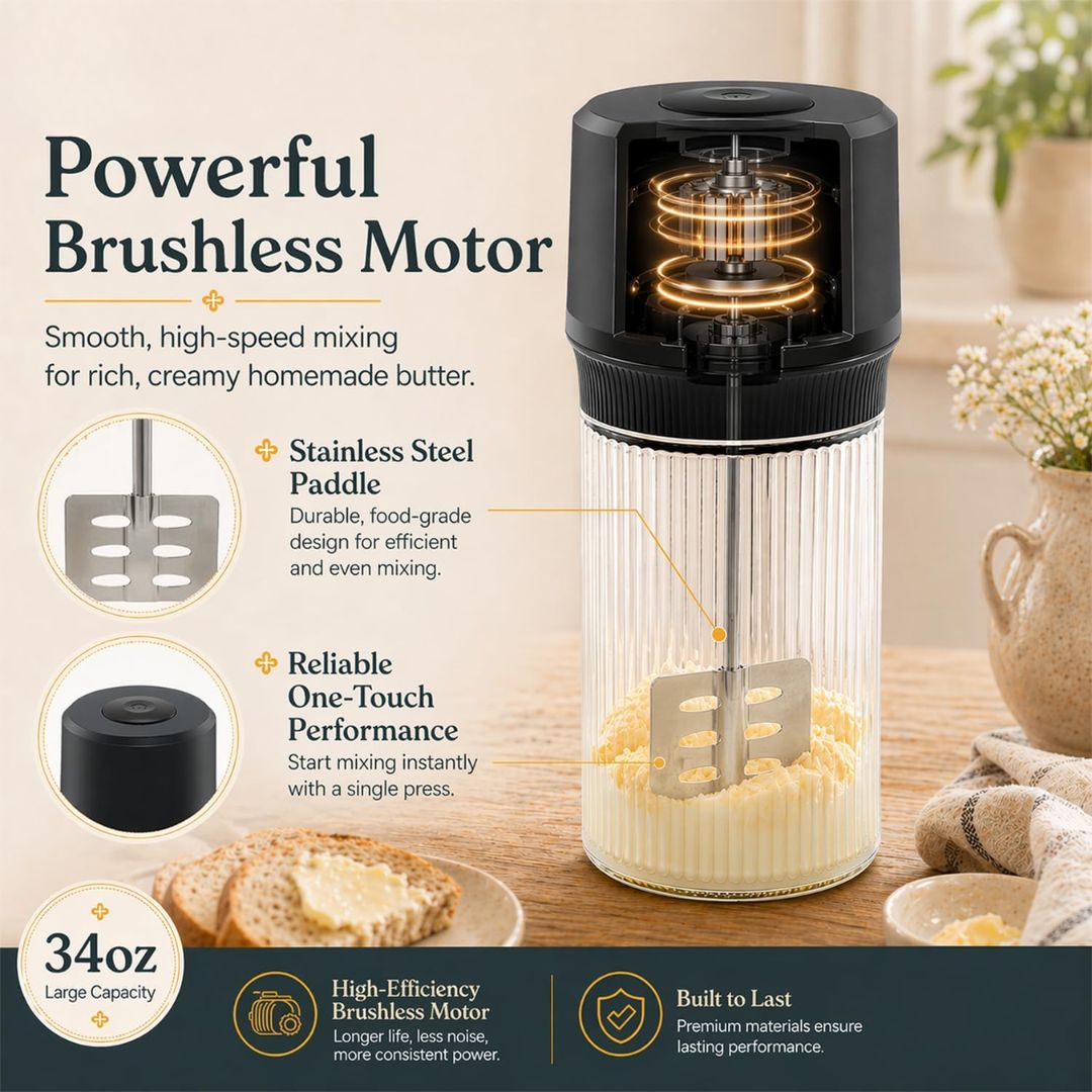 Electric Butter Churn – Fresh Butter from Just Cream
