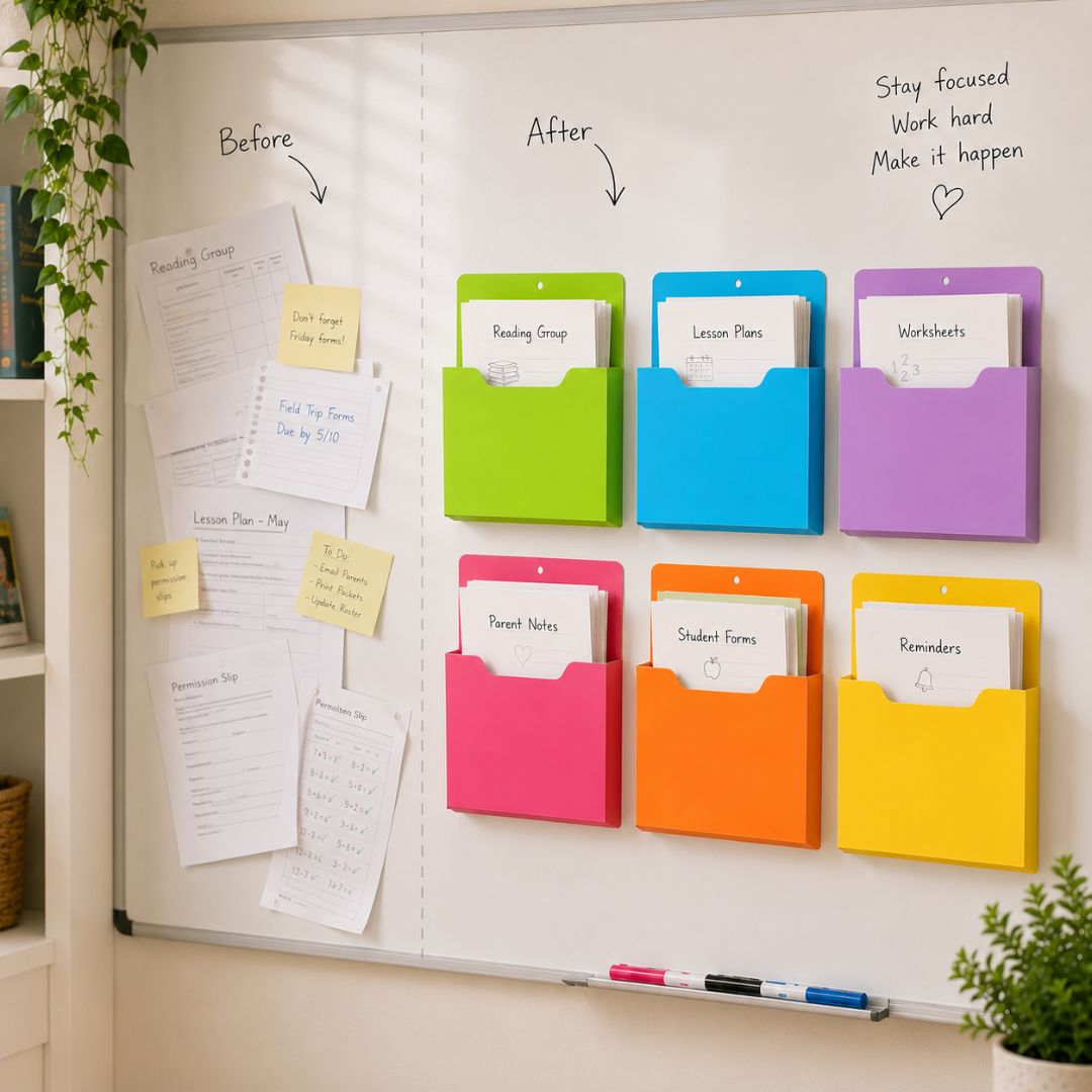 Magnetic File Organizer Set – Sort Papers Without Desk Clutter