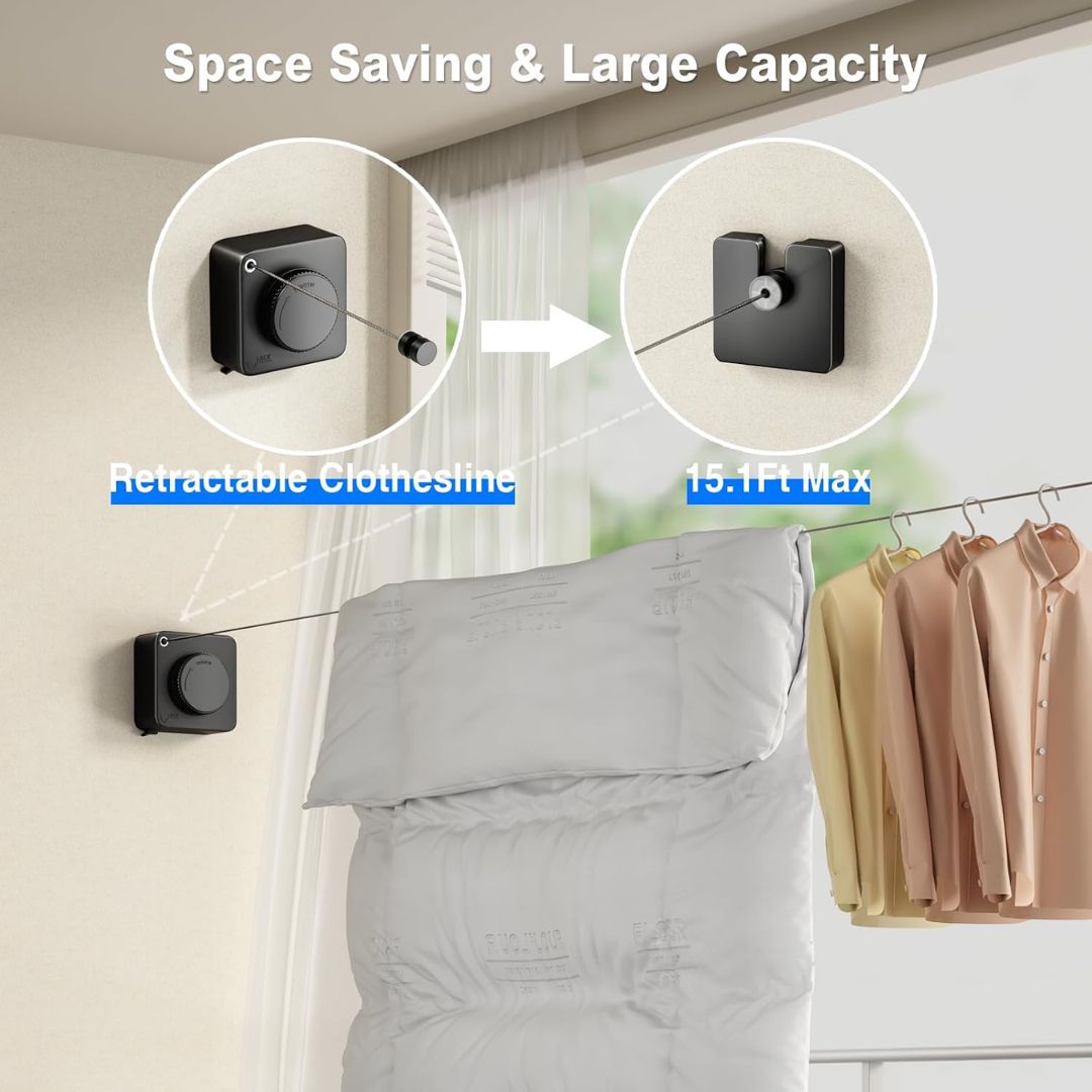 Retractable Non-Sag Clothesline