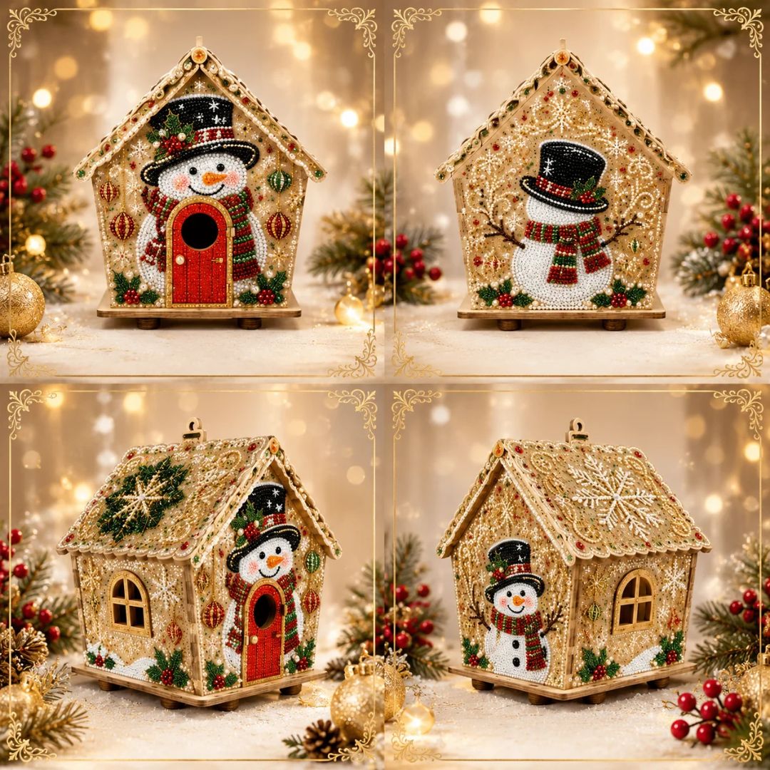 DIY Pearl Art Christmas House