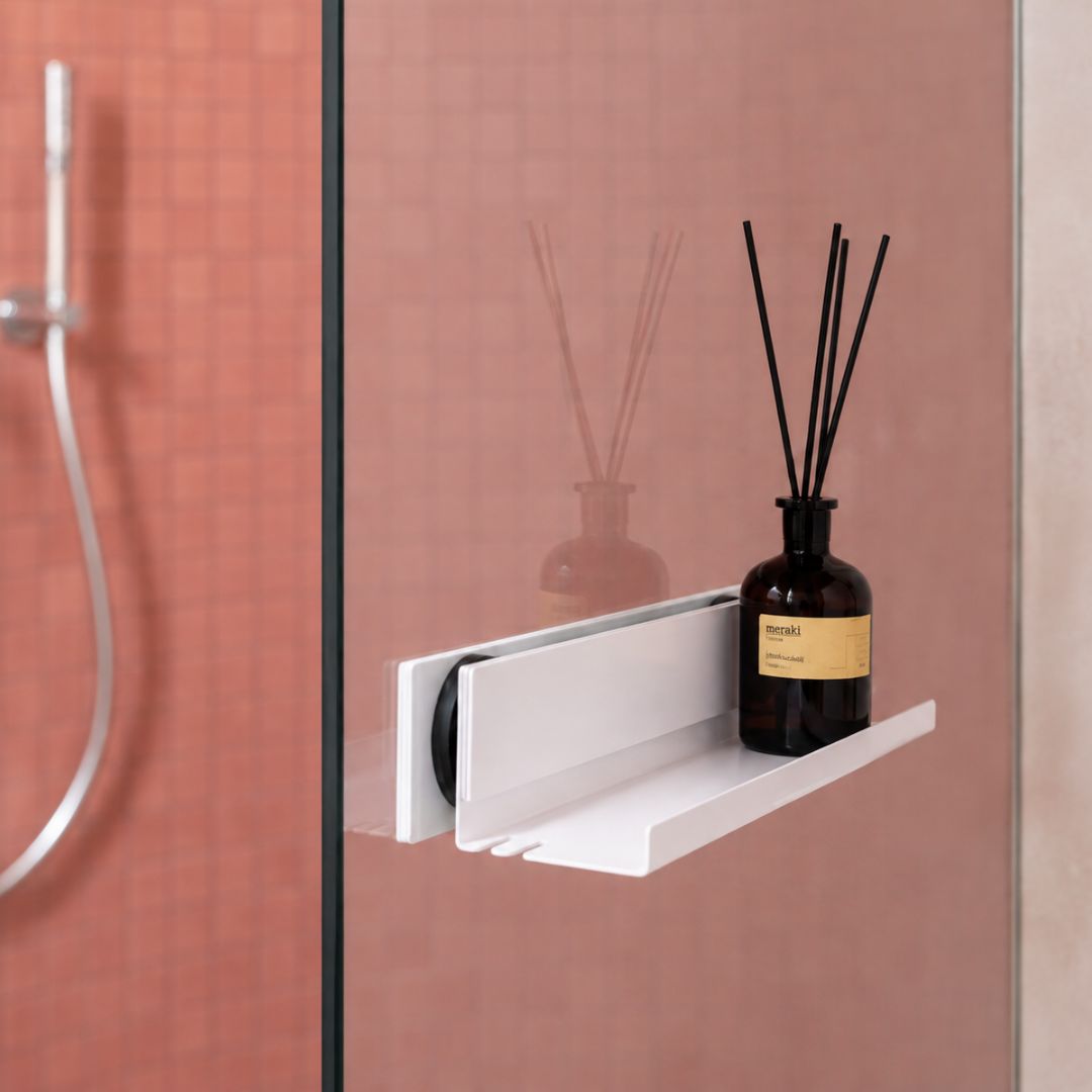 No-Drill Magnetic Shower Shelf