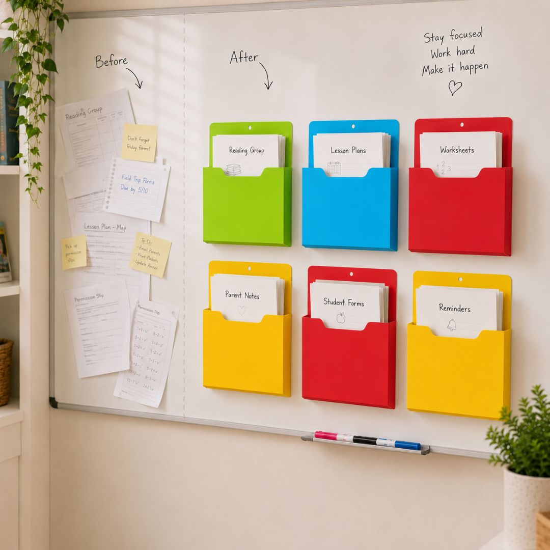 Magnetic File Organizer Set – Sort Papers Without Desk Clutter