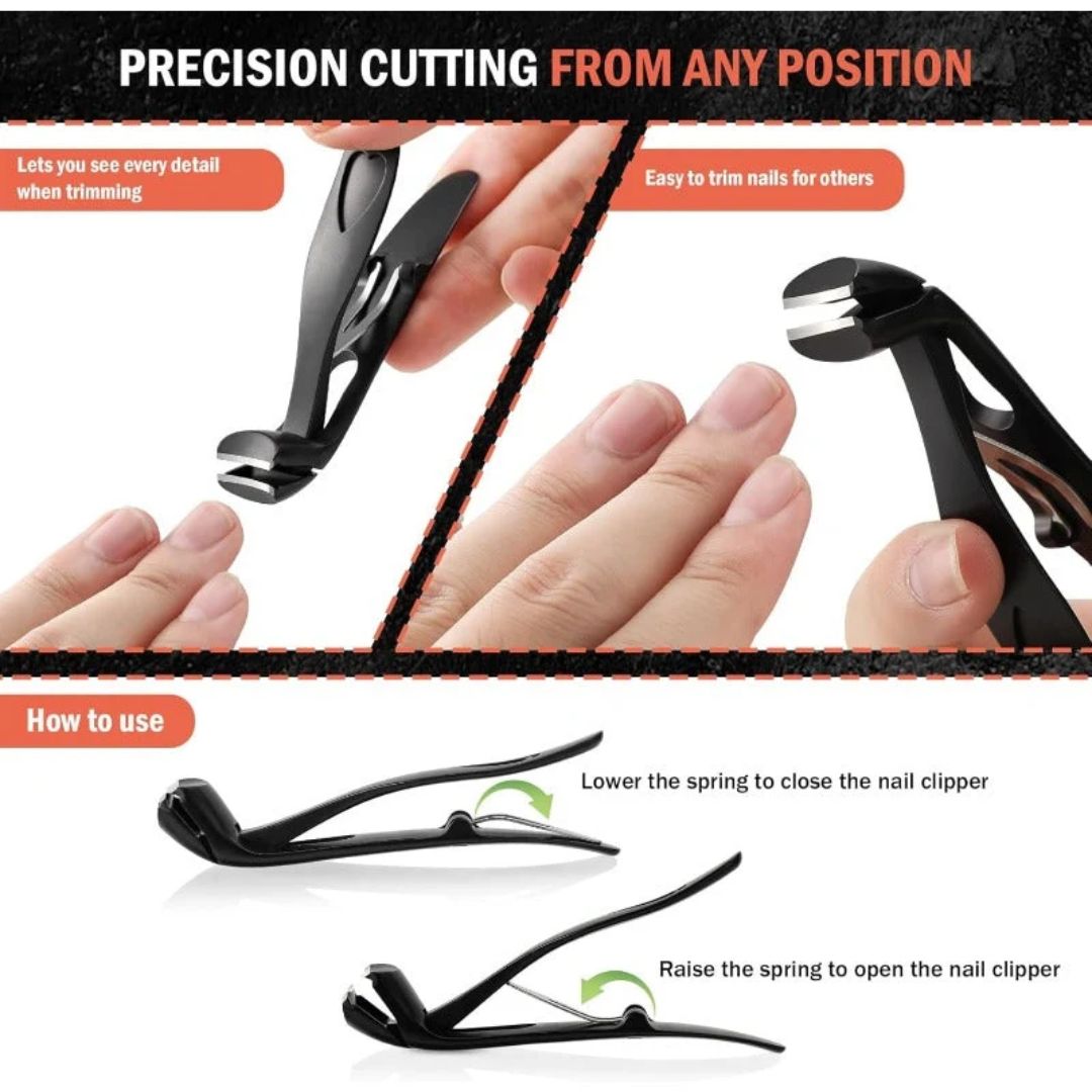 Long-handle toenail clipper - easier reach, cleaner cuts