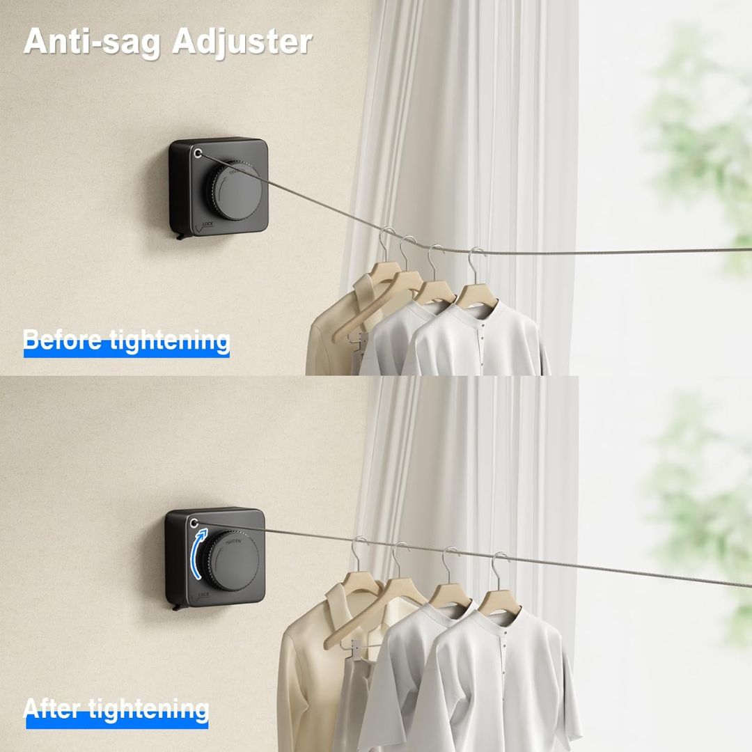 Retractable Non-Sag Clothesline