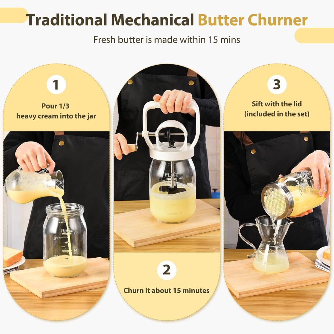 Glass Butter Churner – Make Real Butter by Hand
