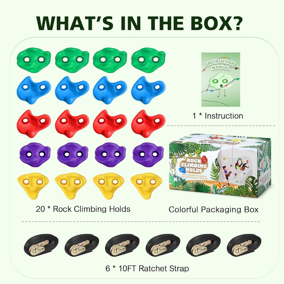 Backyard Tree Climbing Holds Kit