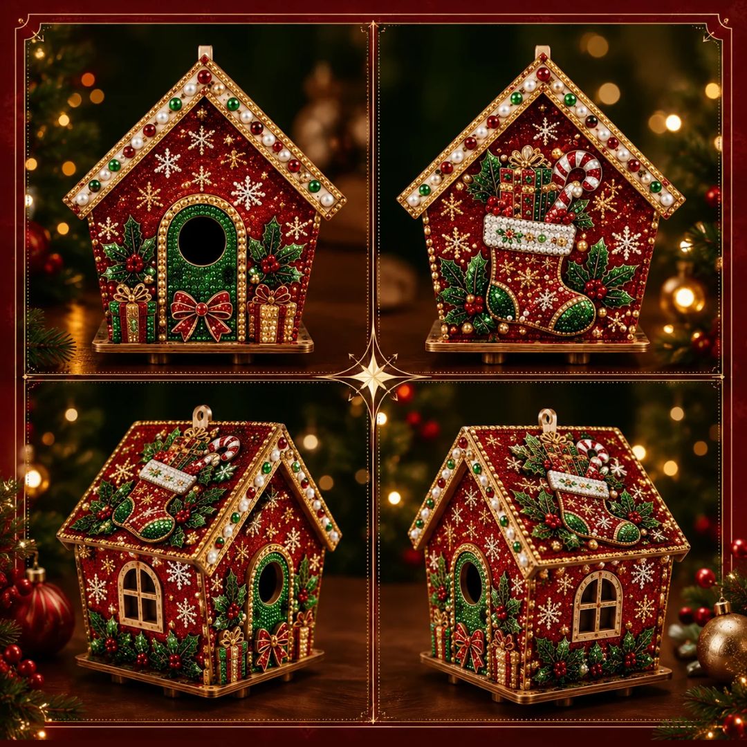 DIY Pearl Art Christmas House