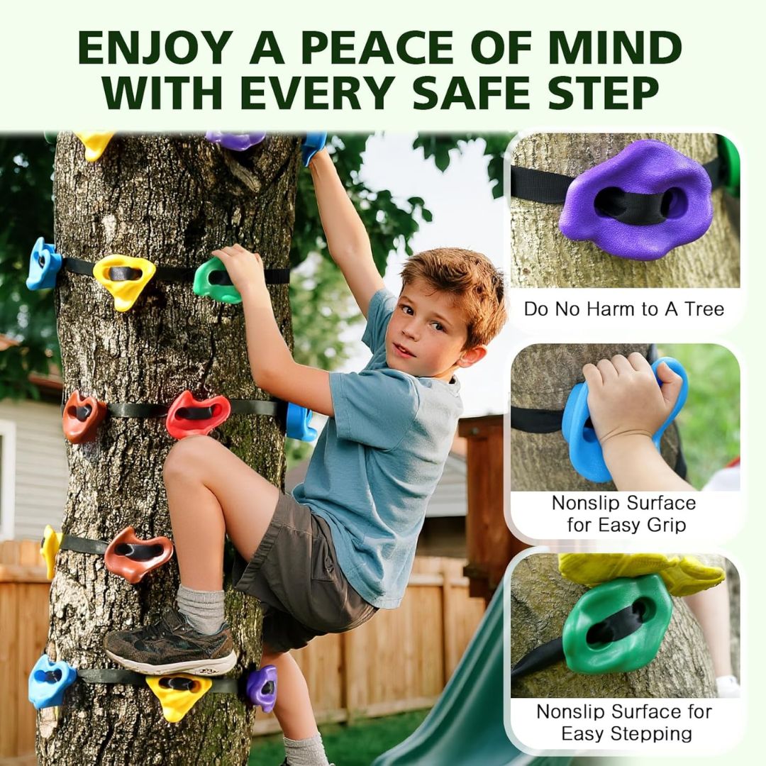 Backyard Tree Climbing Holds Kit