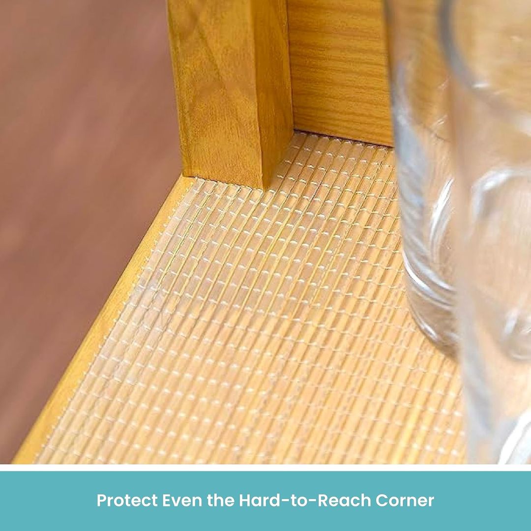 Zip-N-Fit Shelf Liner - Cut-Free Protection for Drawers and Shelves