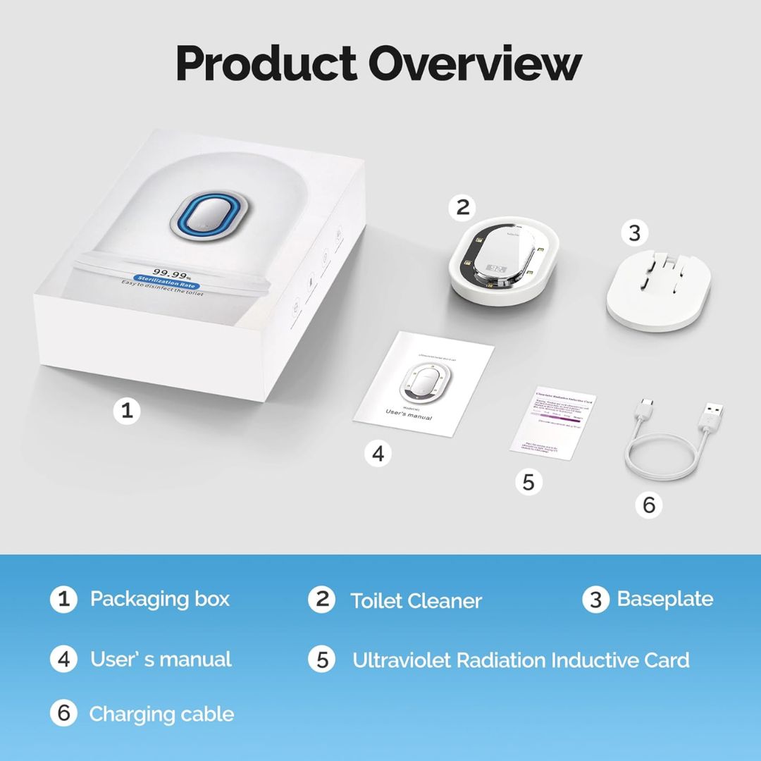Smart Toilet UV-C Sanitizer – Automatic Odor Control After Each Use