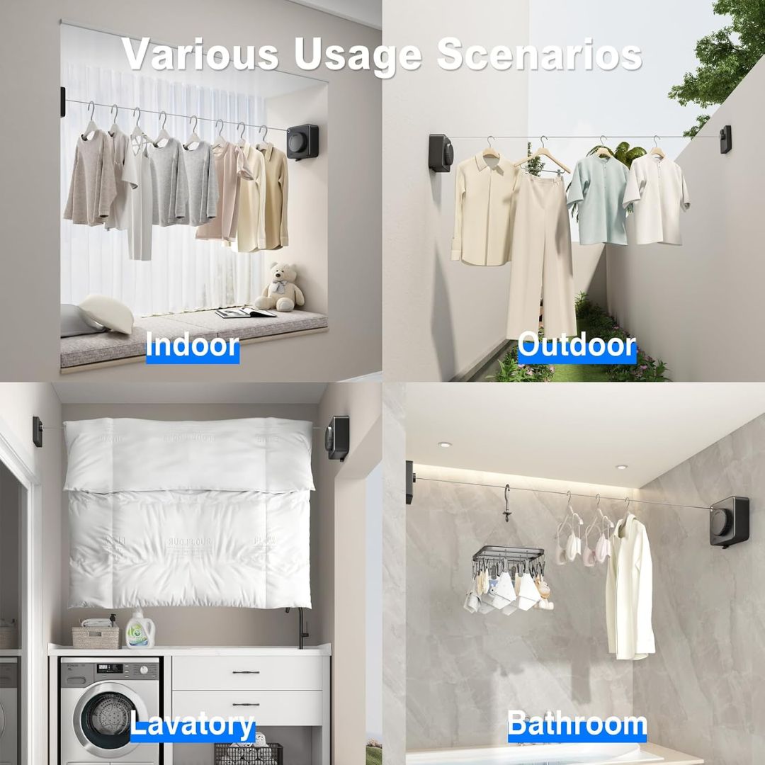 Retractable Non-Sag Clothesline