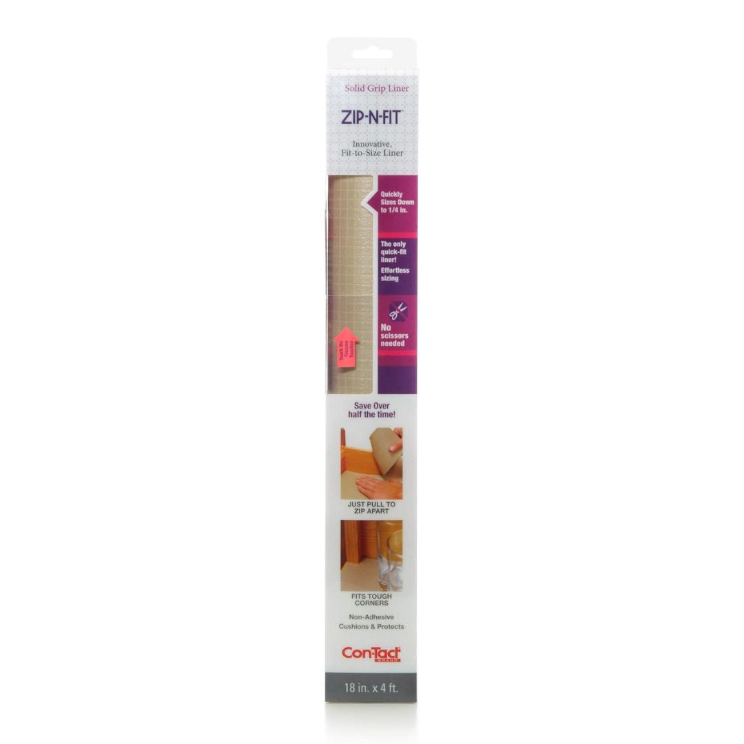 Zip-N-Fit Shelf Liner - Cut-Free Protection for Drawers and Shelves