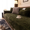 Leaf plush sofa cover