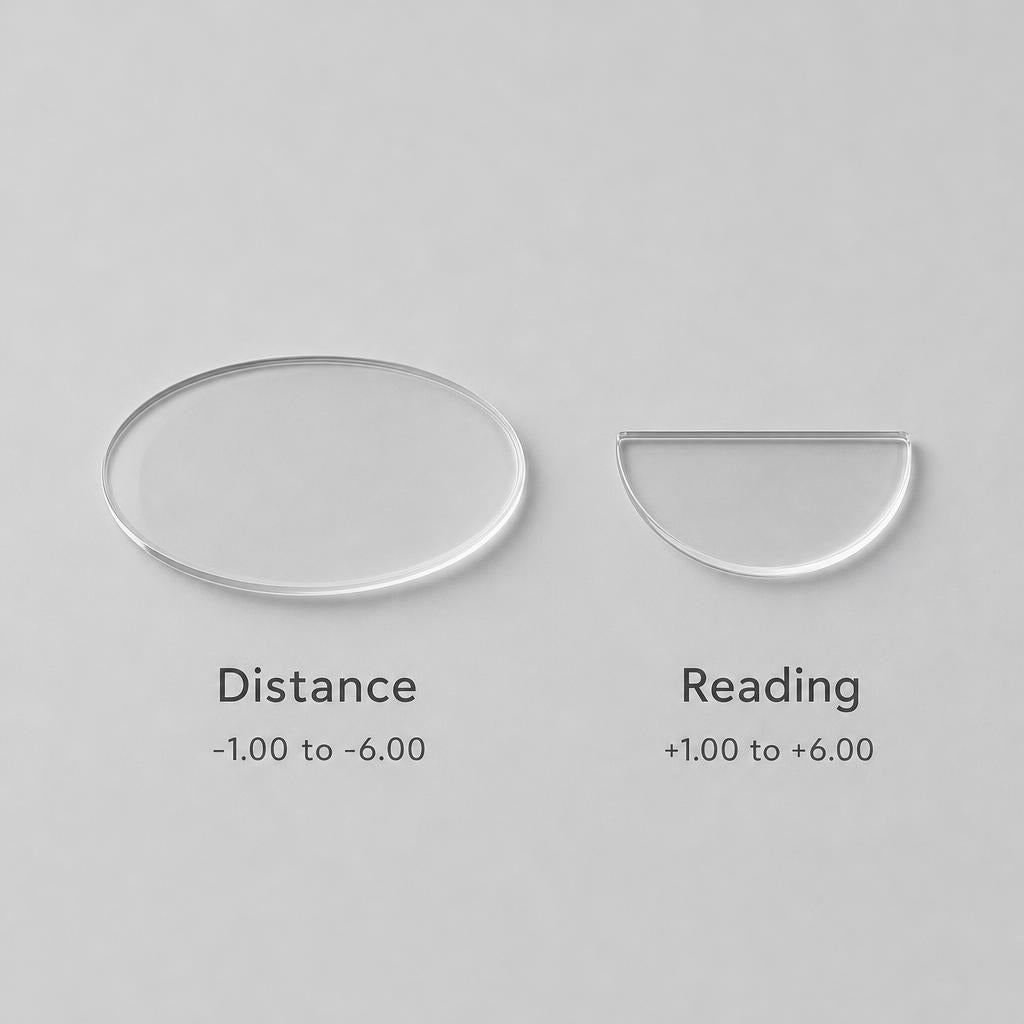 Distance lens and reading lens