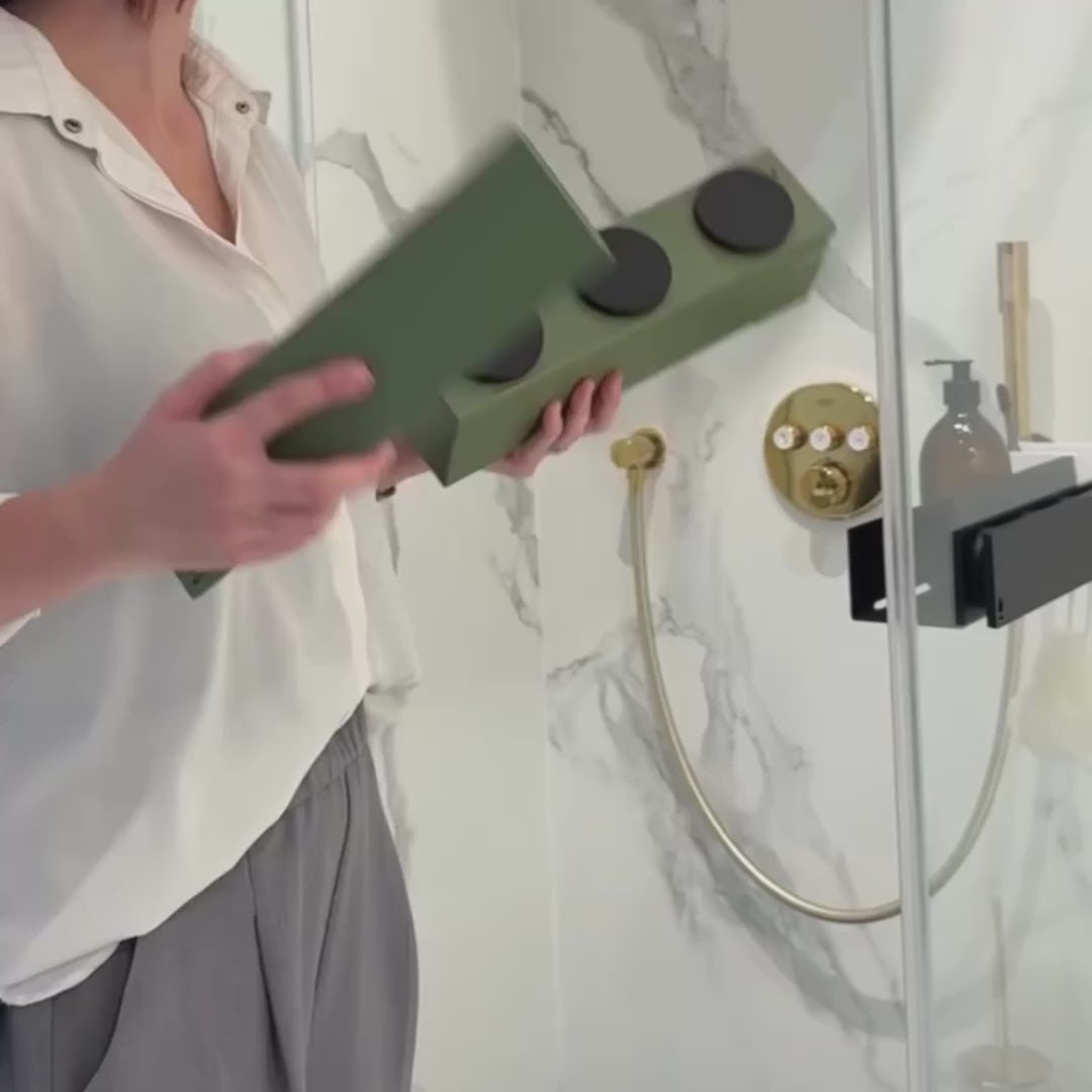 No-Drill Magnetic Shower Shelf