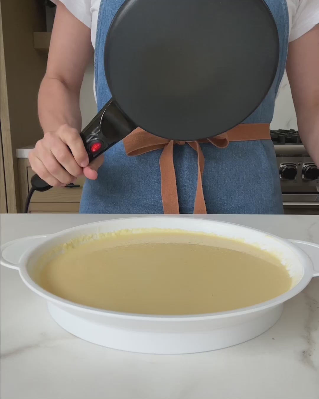 Electric crepe maker - thin, even, and ready in seconds